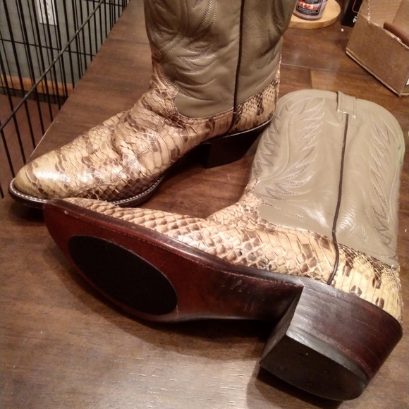 Rare genuine tiger snake skin boots (vintage) - Picture 9 of 10